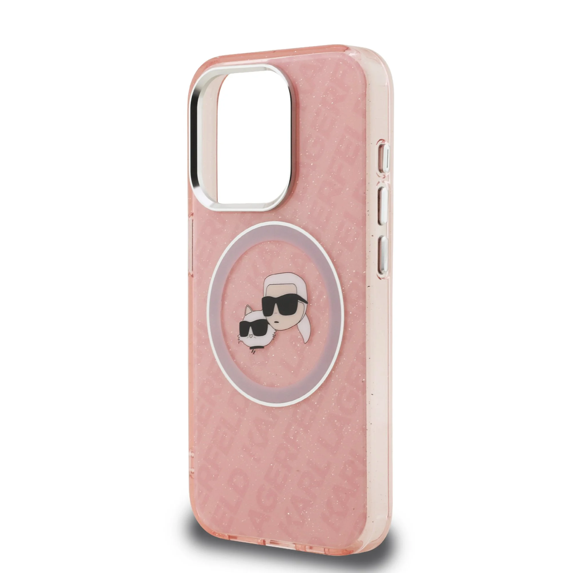 Karl Lagerfeld Калъф Apple iPhone 16 Pro, IML K/C Heads Repeated Logo MagSafe /розов/ - KLHMP16LHMKBKCHP – снимка 5