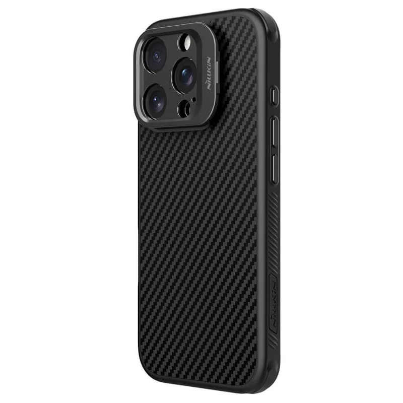 NILLKIN Калъф Apple iPhone 16 Pro, CarboProp Aramid Magnetic, черен – снимка 3