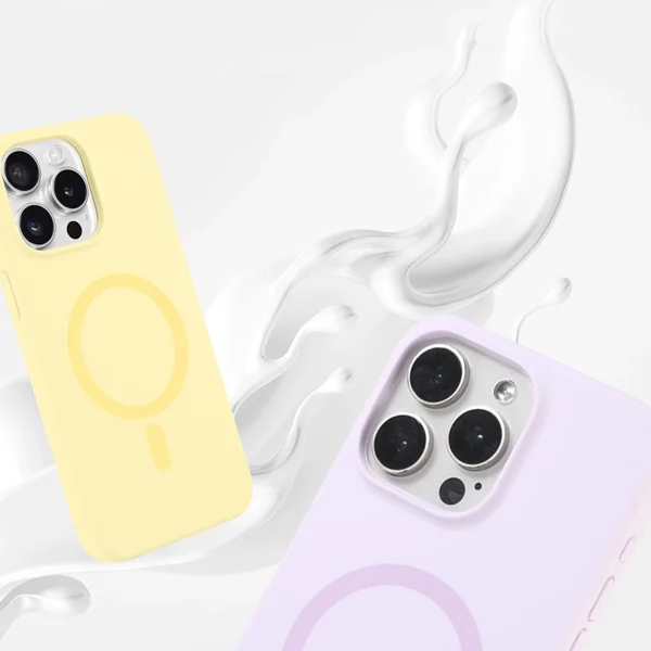NORDIC Калъф Liquid Silicone Apple iPhone 16 Plus, MagSafe /Cherry blossom/ – снимка 9