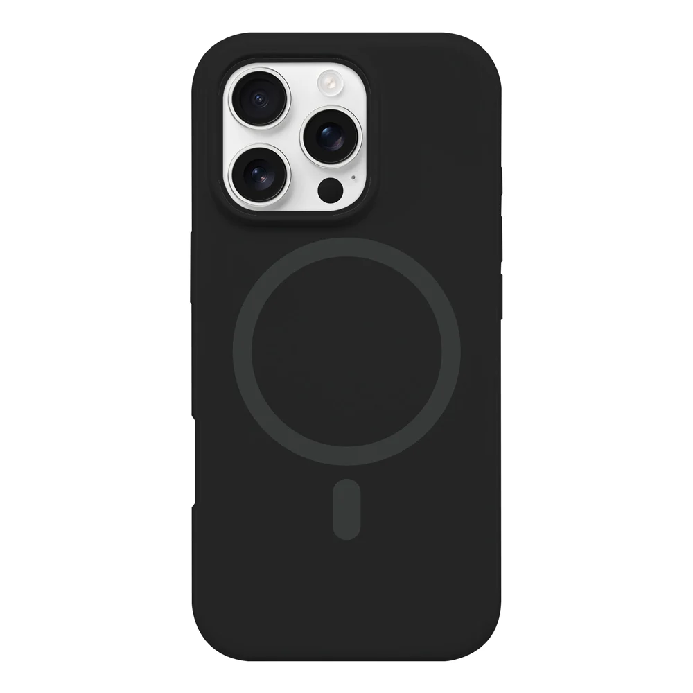 NORDIC Калъф Liquid Silicone Apple iPhone 16, MagSafe /Onyx/
