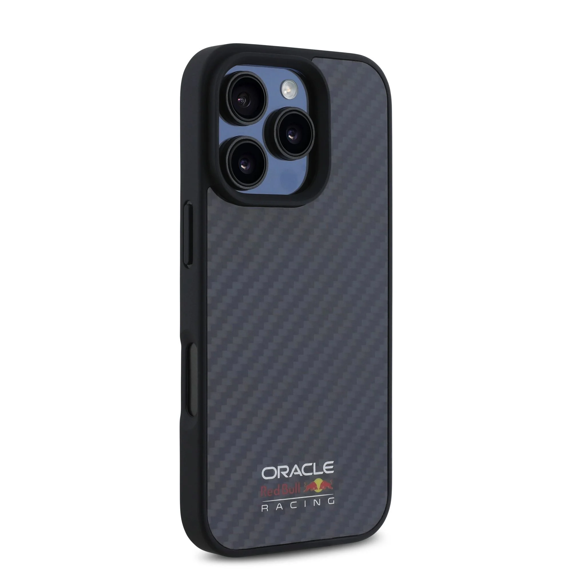 Red Bull Калъф Apple iPhone 16 Pro, Carbon Shiny Logo MagSafe, черен - RBHMP16L24CFILSK – снимка 4