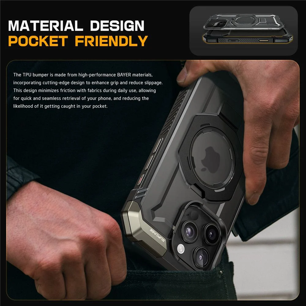 Калъф SUPCASE UB Grip MagSafe Apple iPhone 16 Pro /черен/ – снимка 7