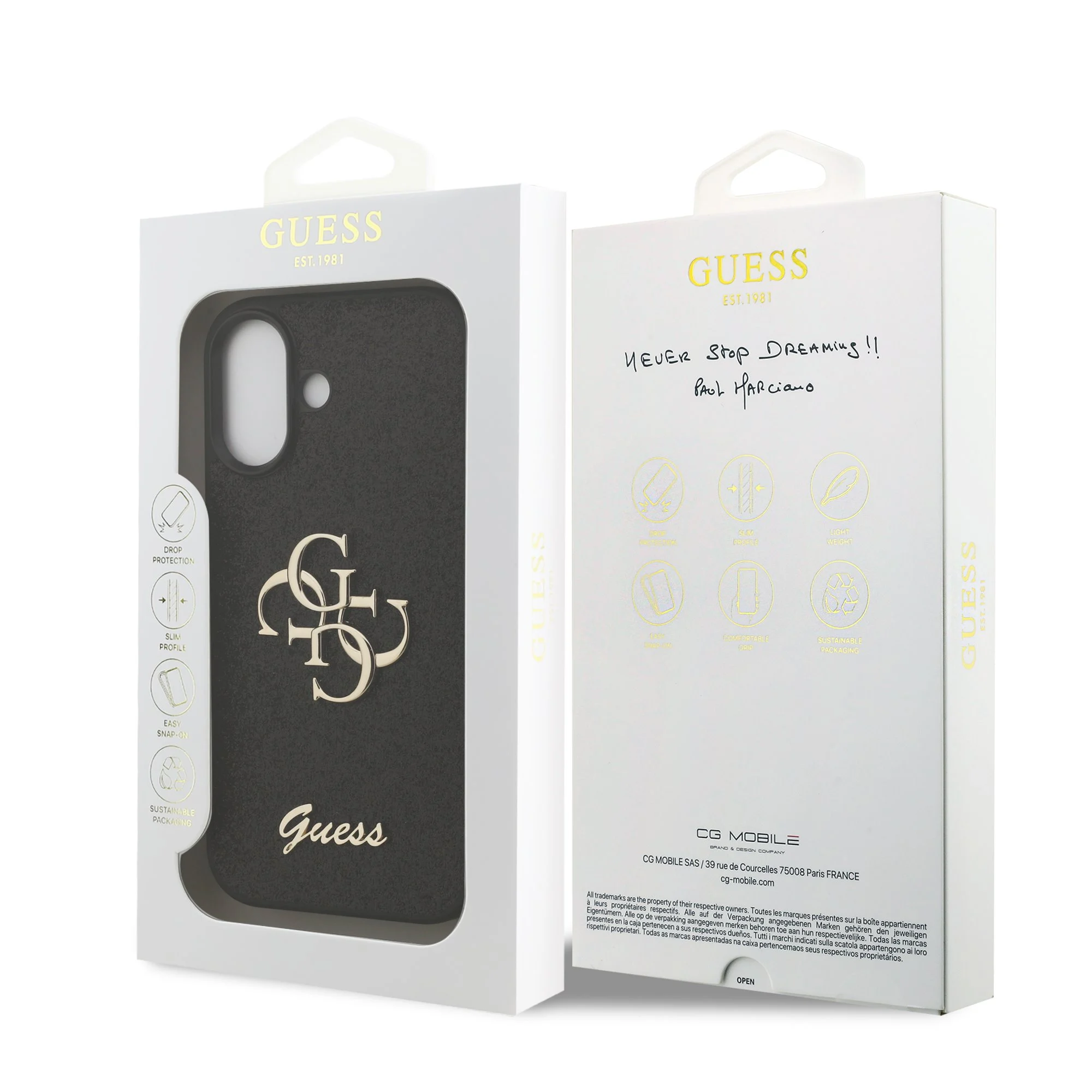 guess pu fixed glitter 4g iphone 17 7