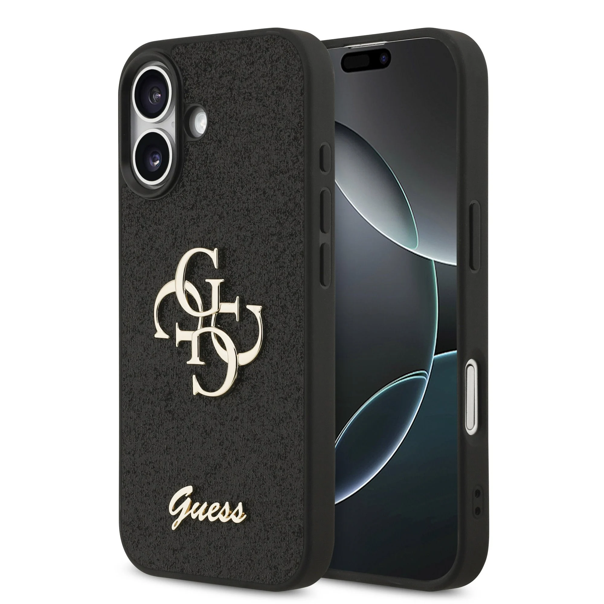 guess pu fixed glitter 4g iphone 17