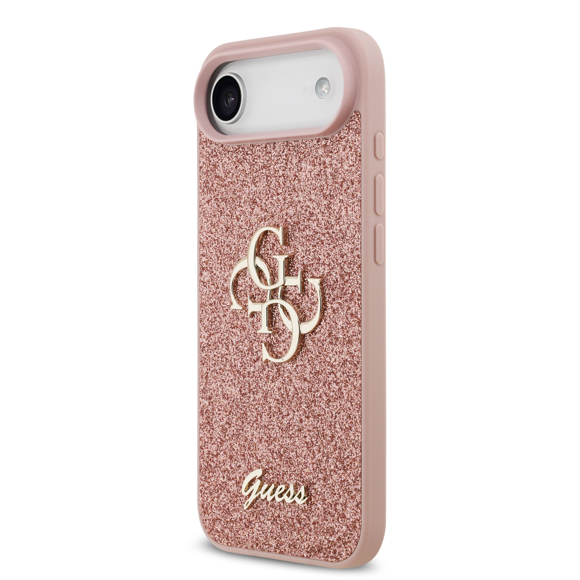 GUESS Калъф Apple iPhone 17 Air, PU Fixed Glitter 4G Metal Logo, розов - GUHCP17MHG4SGP – снимка 6
