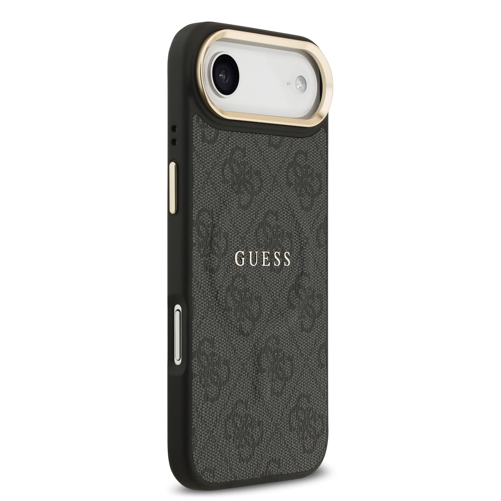 GUESS Калъф Apple iPhone 17 Air, PU Leather 4G Gold Frame MagSafe, черен - GUHMP17MP4MSEGCK – снимка 4