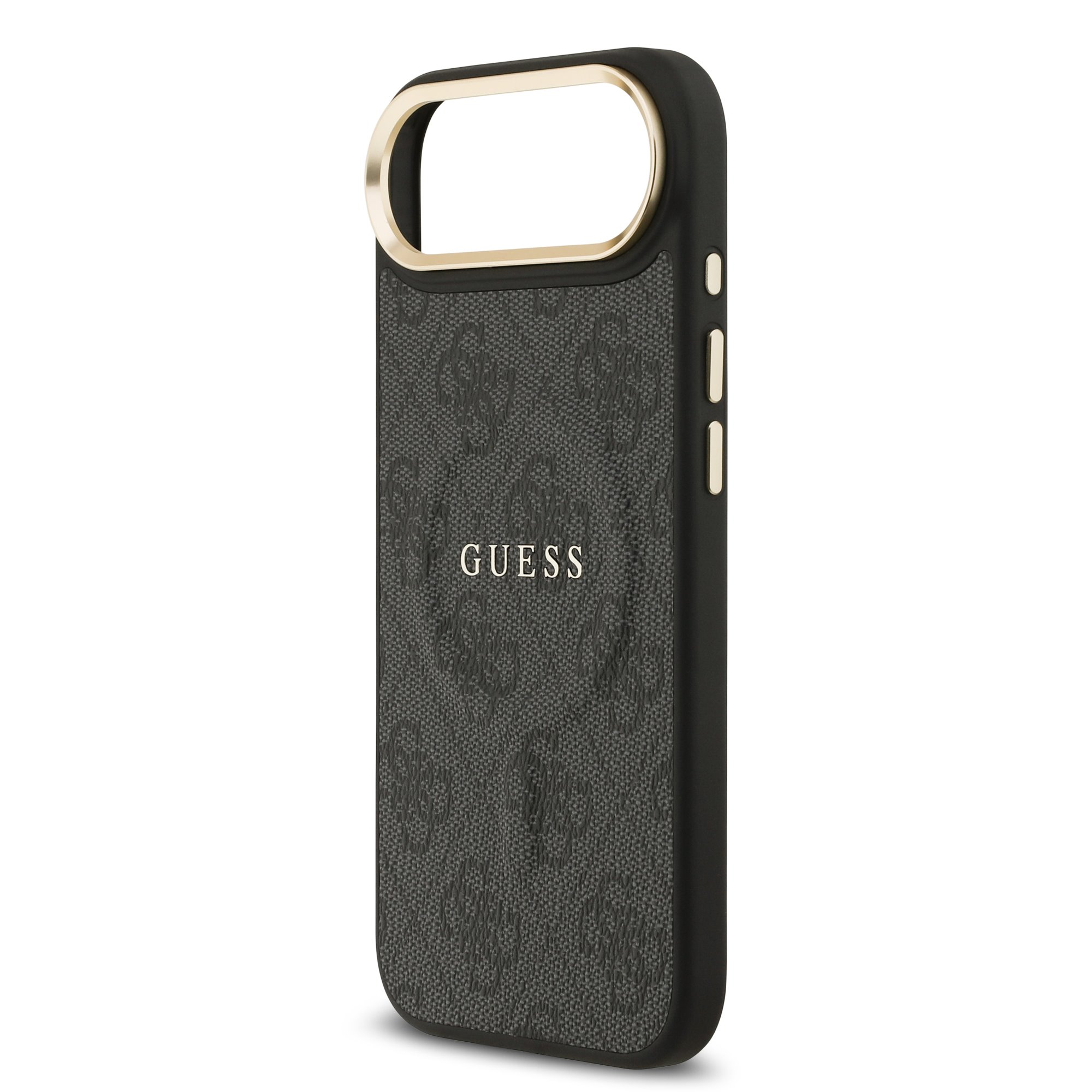 GUESS Калъф Apple iPhone 17 Air, PU Leather 4G Gold Frame MagSafe, черен - GUHMP17MP4MSEGCK – снимка 6