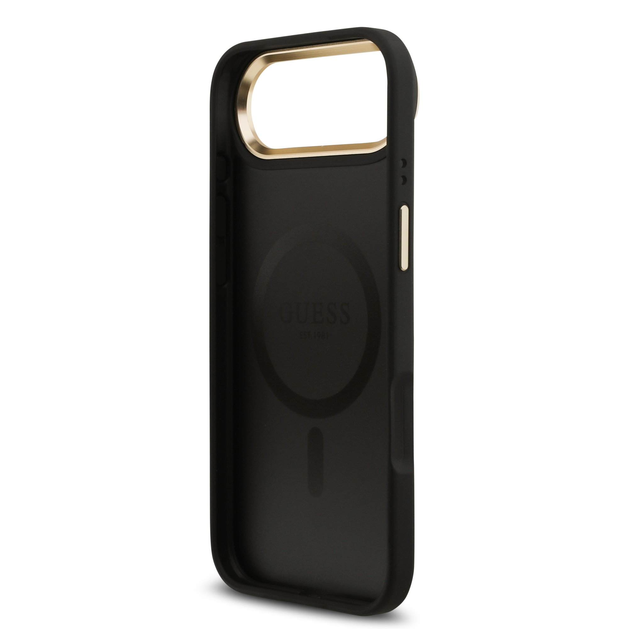 GUESS Калъф Apple iPhone 17 Air, PU Leather 4G Gold Frame MagSafe, черен - GUHMP17MP4MSEGCK – снимка 7