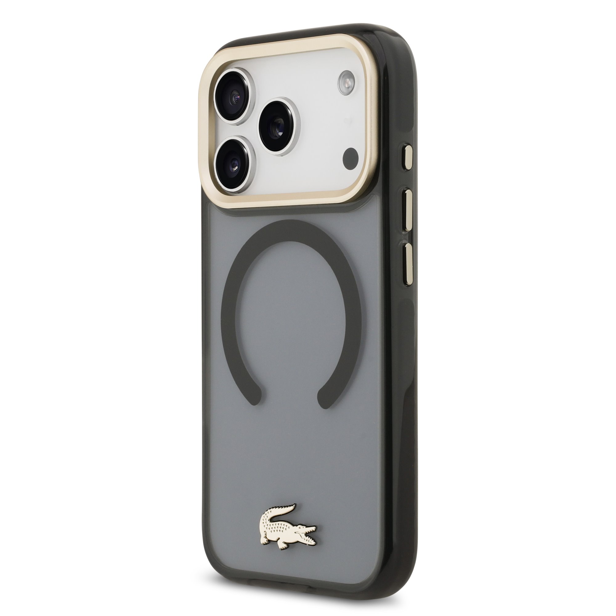 LACOSTE Калъф Apple iPhone 17 Pro Max, PC/TPU Frosted Finish Gold Logo MagSafe Black - LCHMP17XUFWAK – снимка 2