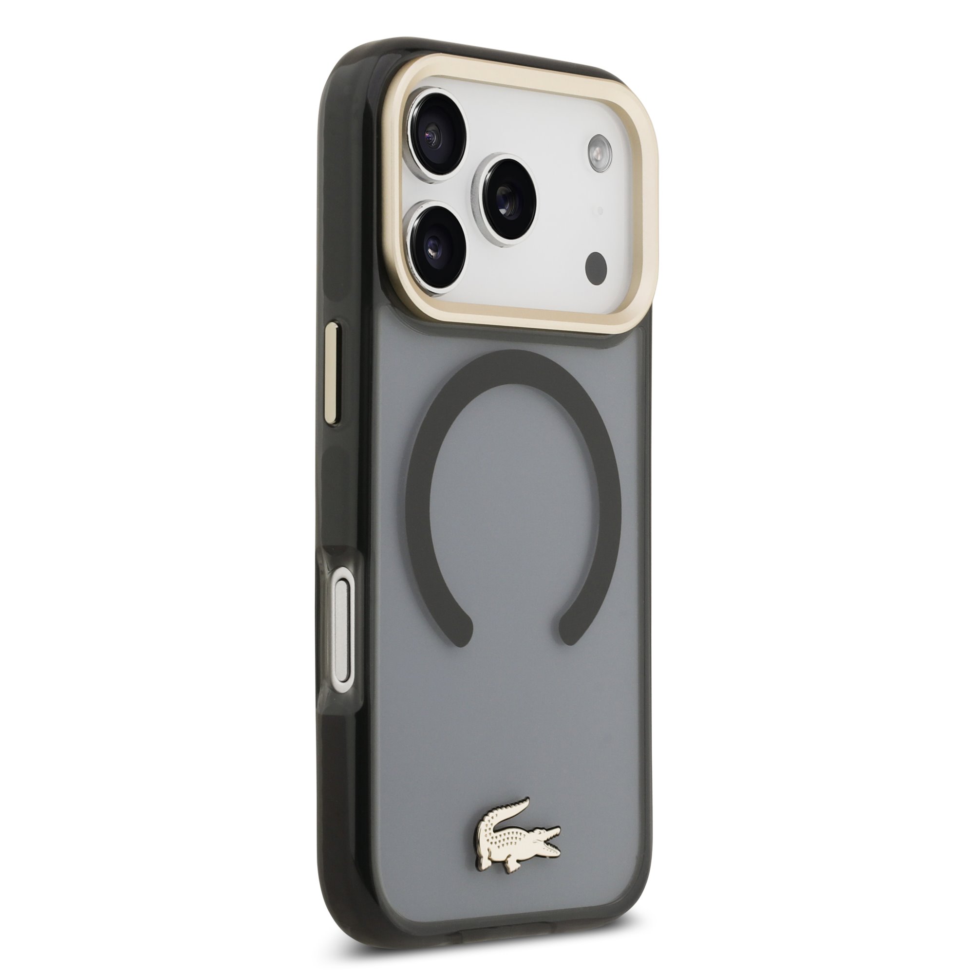 LACOSTE Калъф Apple iPhone 17 Pro Max, PC/TPU Frosted Finish Gold Logo MagSafe Black - LCHMP17XUFWAK – снимка 4