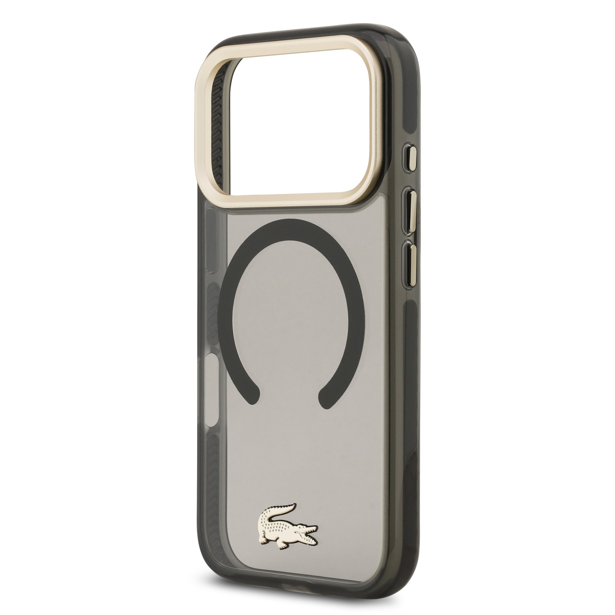LACOSTE Калъф Apple iPhone 17 Pro Max, PC/TPU Frosted Finish Gold Logo MagSafe Black - LCHMP17XUFWAK – снимка 5