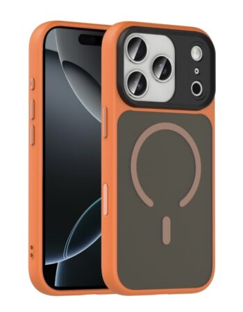 iPhone 17 Pro Max BRABUS Premium case MagSafe, оранжев борд
