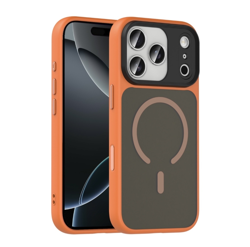 iPhone 17 Pro Max BRABUS Premium case MagSafe, оранжев борд