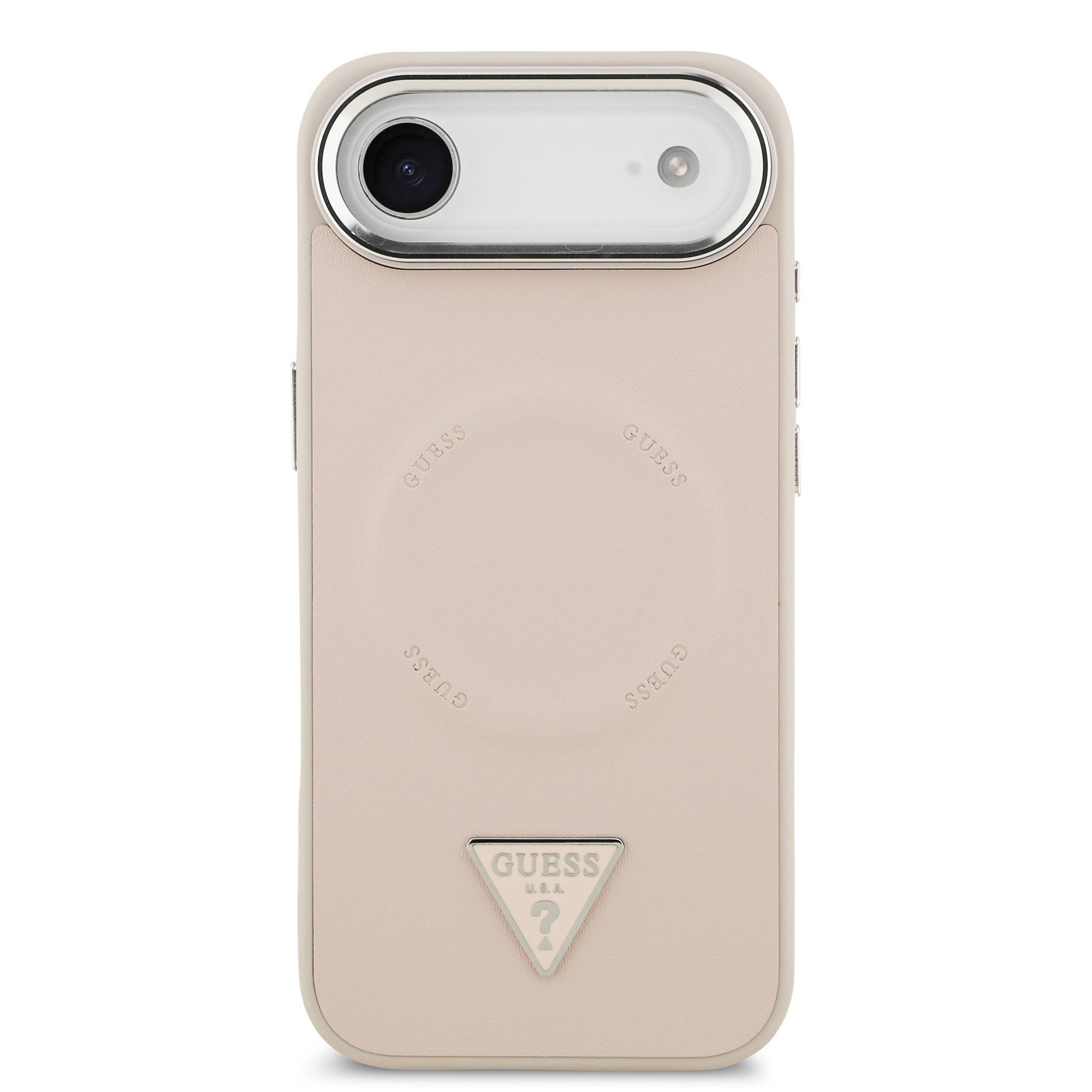 GUESS Калъф Apple iPhone 17 Air, PU Leather Triangle Logo MagSafe, розов - GUHMP17MPSDTSCMP – снимка 6