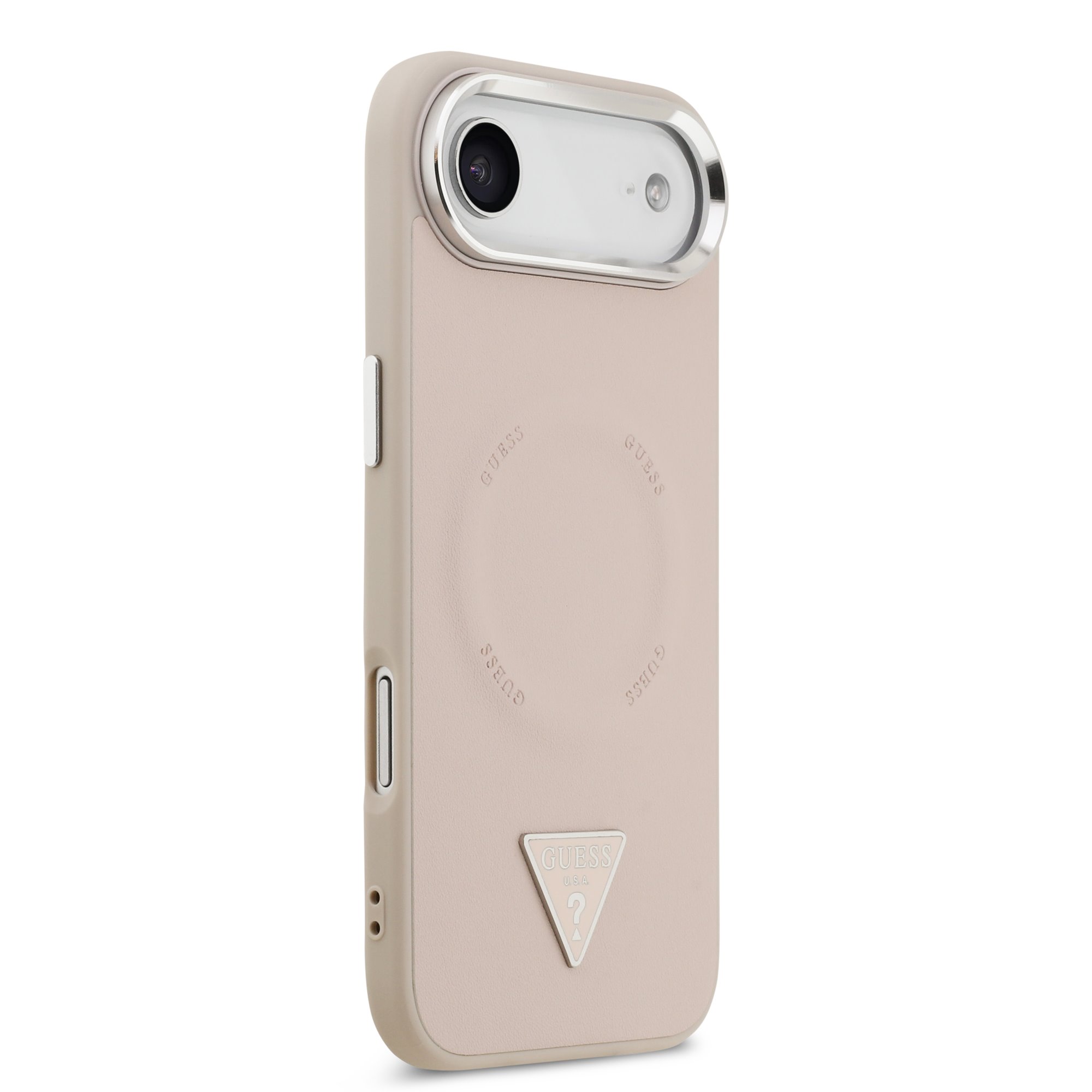 GUESS Калъф Apple iPhone 17 Air, PU Leather Triangle Logo MagSafe, розов - GUHMP17MPSDTSCMP – снимка 7