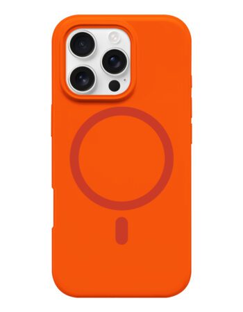 NORDIC Калъф Liquid Silicone Apple iPhone 17 Pro, MagSafe /Sunset flame/