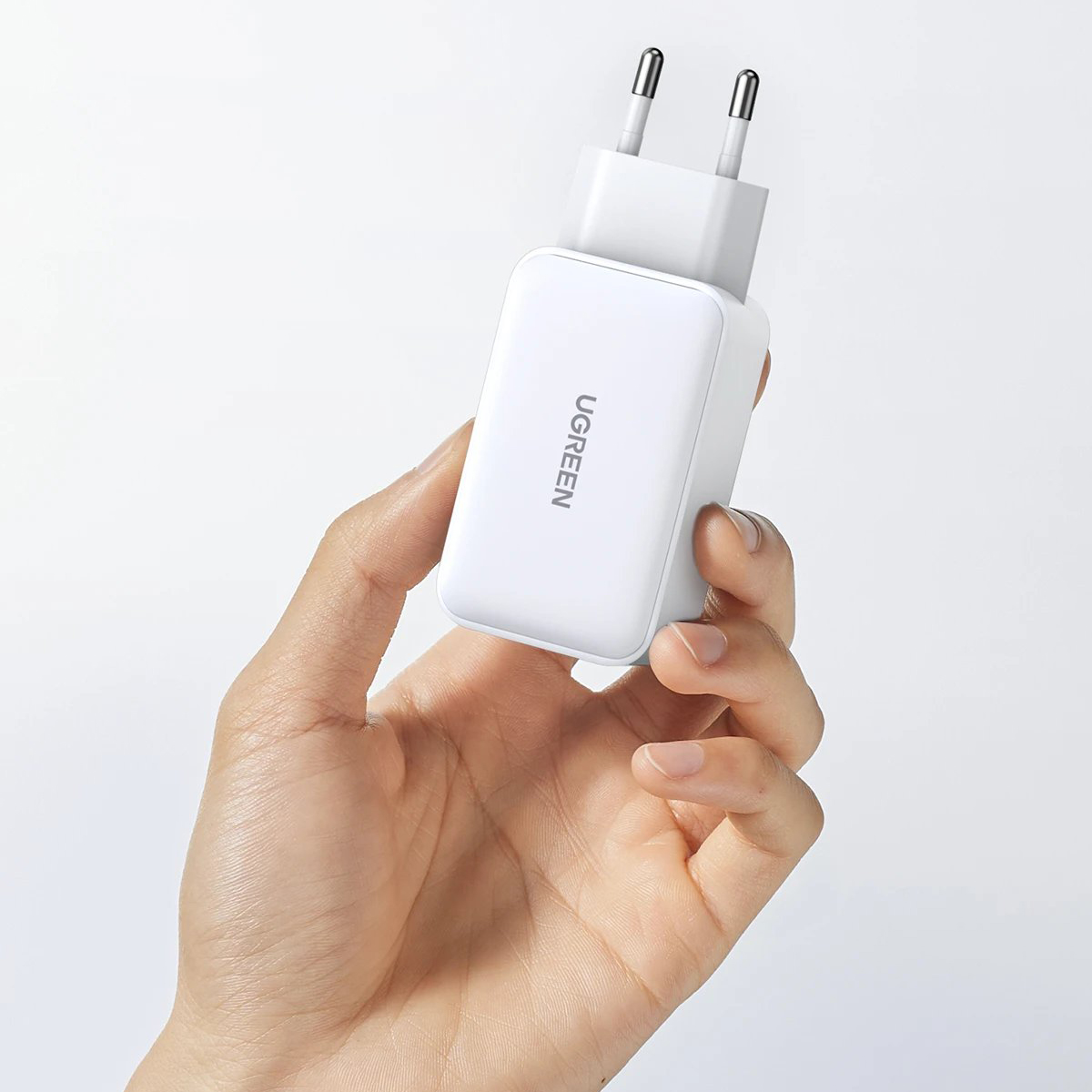 UGREEN 220V 65W, USB-A + 2xUSB-C, GaN Nexode, бял - CD244 / 15334 – снимка 3