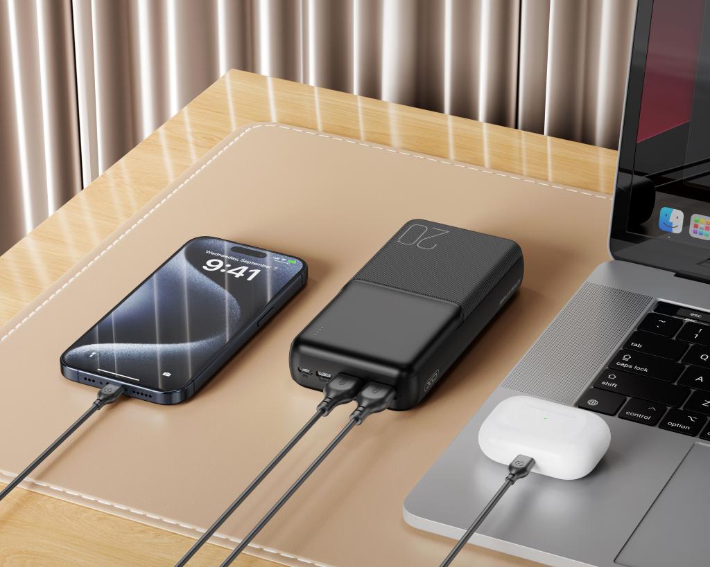 XO Power Bank 20000 mAh /черен/ - PR252 – снимка 3