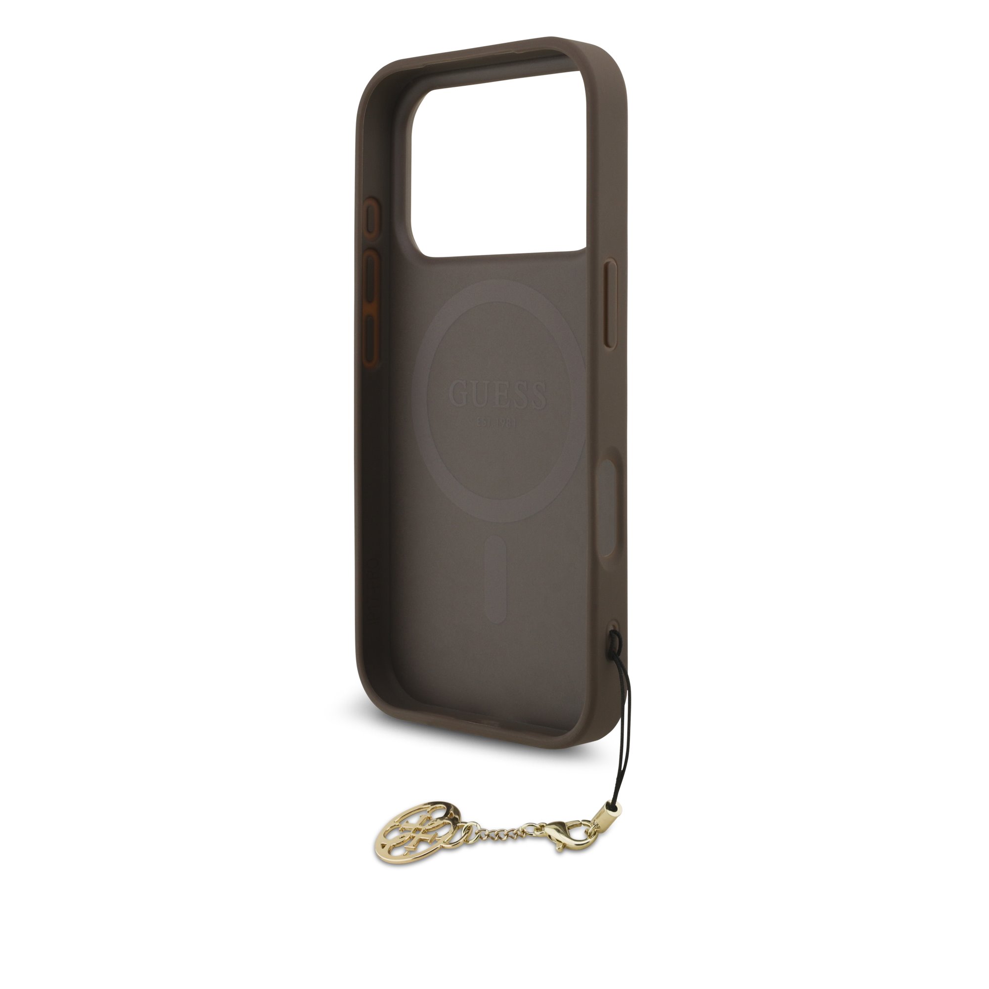 GUESS Калъф Apple iPhone 17 Pro Max, 4G Charm Tone on Tone MagSafe, кафяв - GUHMP17XGF4GCW – снимка 5