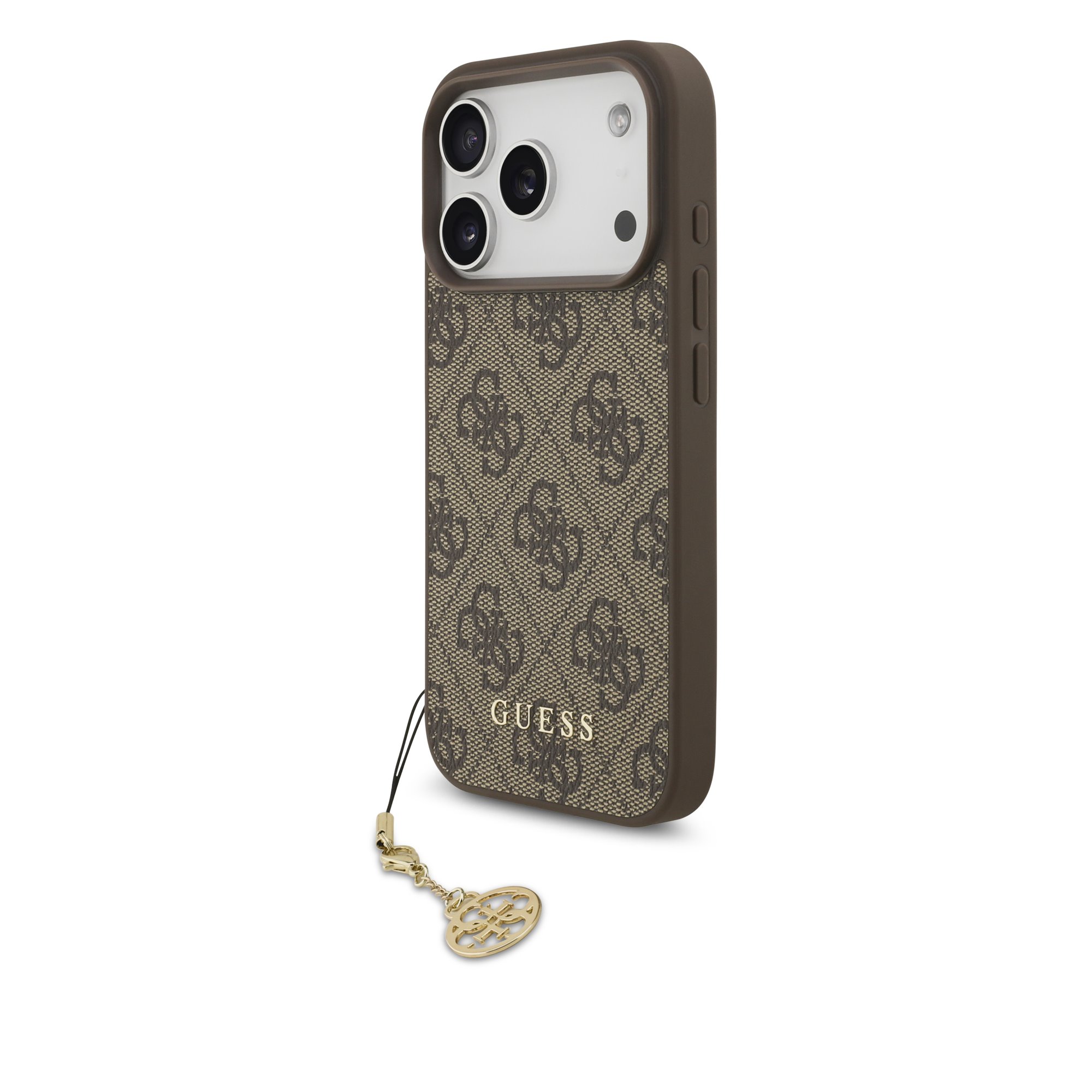 GUESS Калъф Apple iPhone 17 Pro Max, 4G Charm Tone on Tone MagSafe, кафяв - GUHMP17XGF4GCW