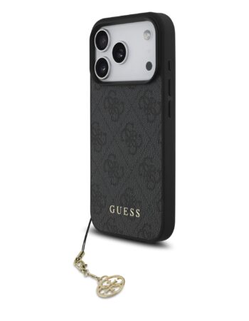GUESS Калъф Apple iPhone 17 Pro Max, 4G Charm Tone on Tone MagSafe, сив - GUHMP17XGF4GCK