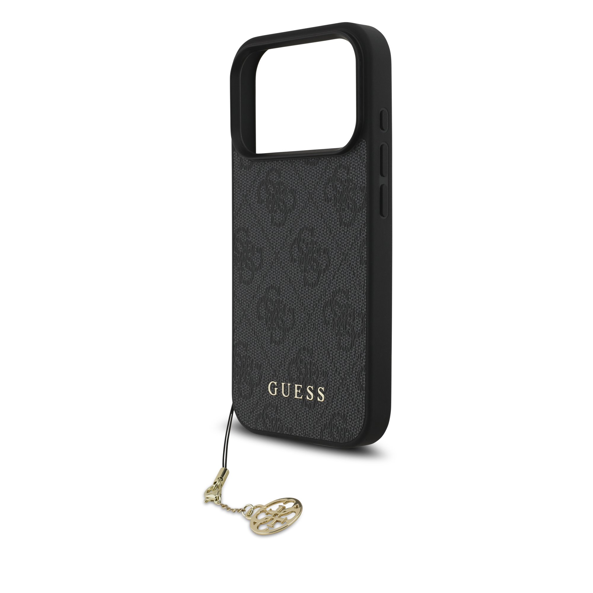GUESS Калъф Apple iPhone 17 Pro Max, 4G Charm Tone on Tone MagSafe, сив - GUHMP17XGF4GCK – снимка 5