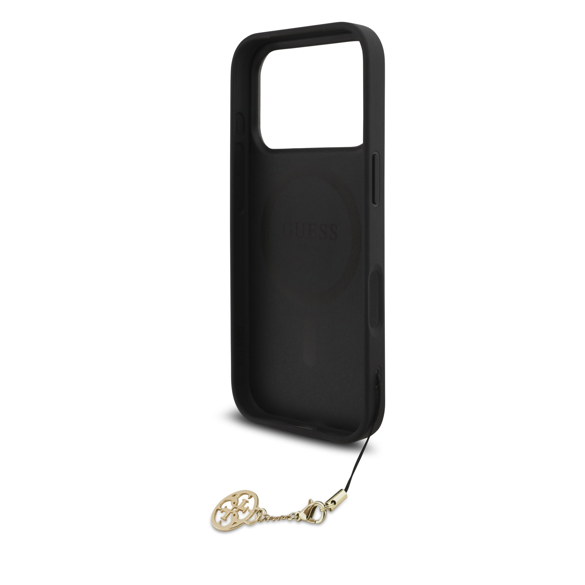 GUESS Калъф Apple iPhone 17 Pro Max, 4G Charm Tone on Tone MagSafe, сив - GUHMP17XGF4GCK – снимка 4