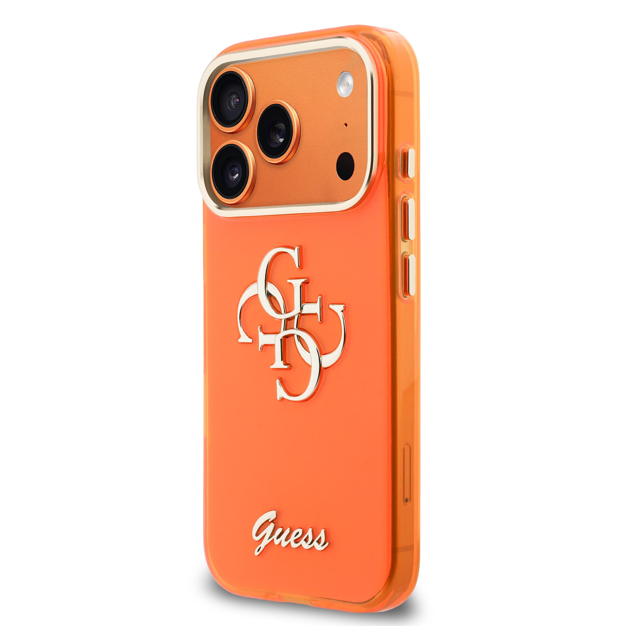 GUESS Калъф Apple iPhone 17 Pro Max, IML 4G Script Metal Logo /оранжев/ - GUHCP17X5HC4MLSO – снимка 2