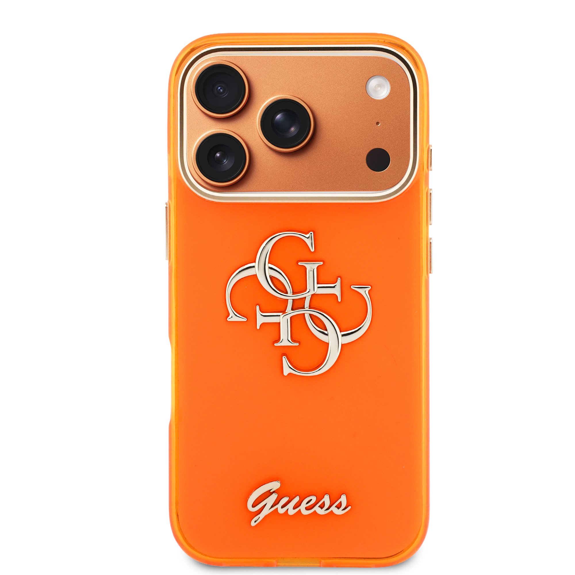 GUESS Калъф Apple iPhone 17 Pro Max, IML 4G Script Metal Logo /оранжев/ - GUHCP17X5HC4MLSO – снимка 3