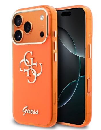 GUESS Калъф Apple iPhone 17 Pro Max, IML 4G Script Metal Logo /оранжев/ - GUHCP17X5HC4MLSO