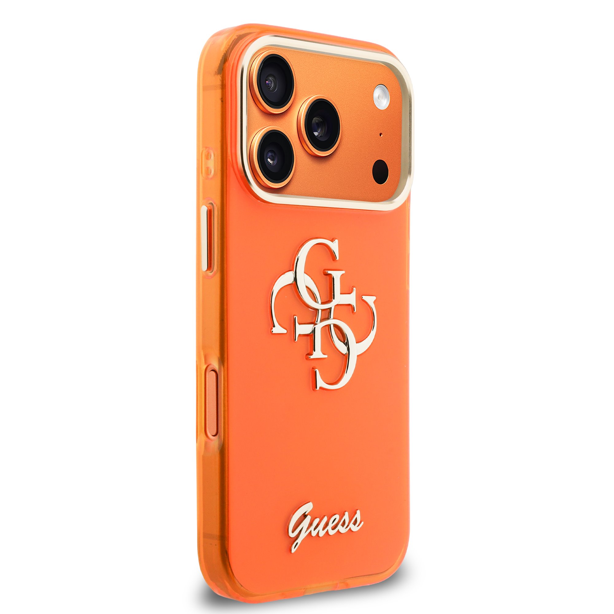 GUESS Калъф Apple iPhone 17 Pro Max, IML 4G Script Metal Logo /оранжев/ - GUHCP17X5HC4MLSO – снимка 4