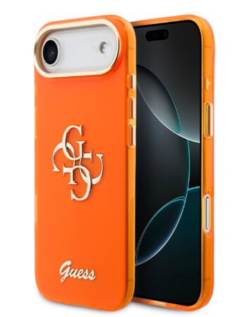 GUESS Калъф Apple iPhone 17 Air, IML 4G Script Metal Logo /оранжев/ - GUHCP17M5HC4MLSO
