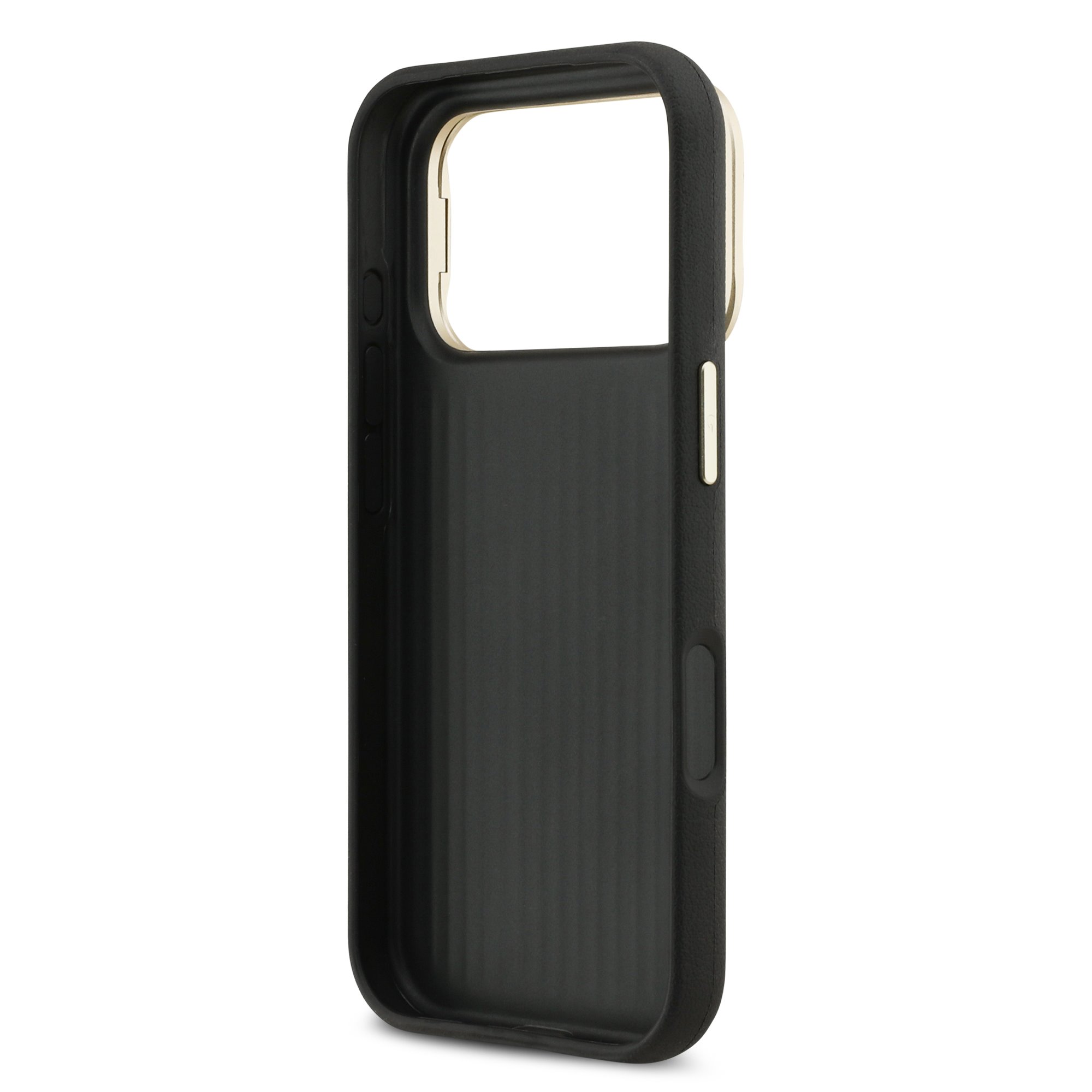 GUESS Калъф Apple iPhone 17 Pro Max, PU Grained 4G Logo Stand Camera Frame, черен - GUHCP17XPCS4GSK – снимка 6
