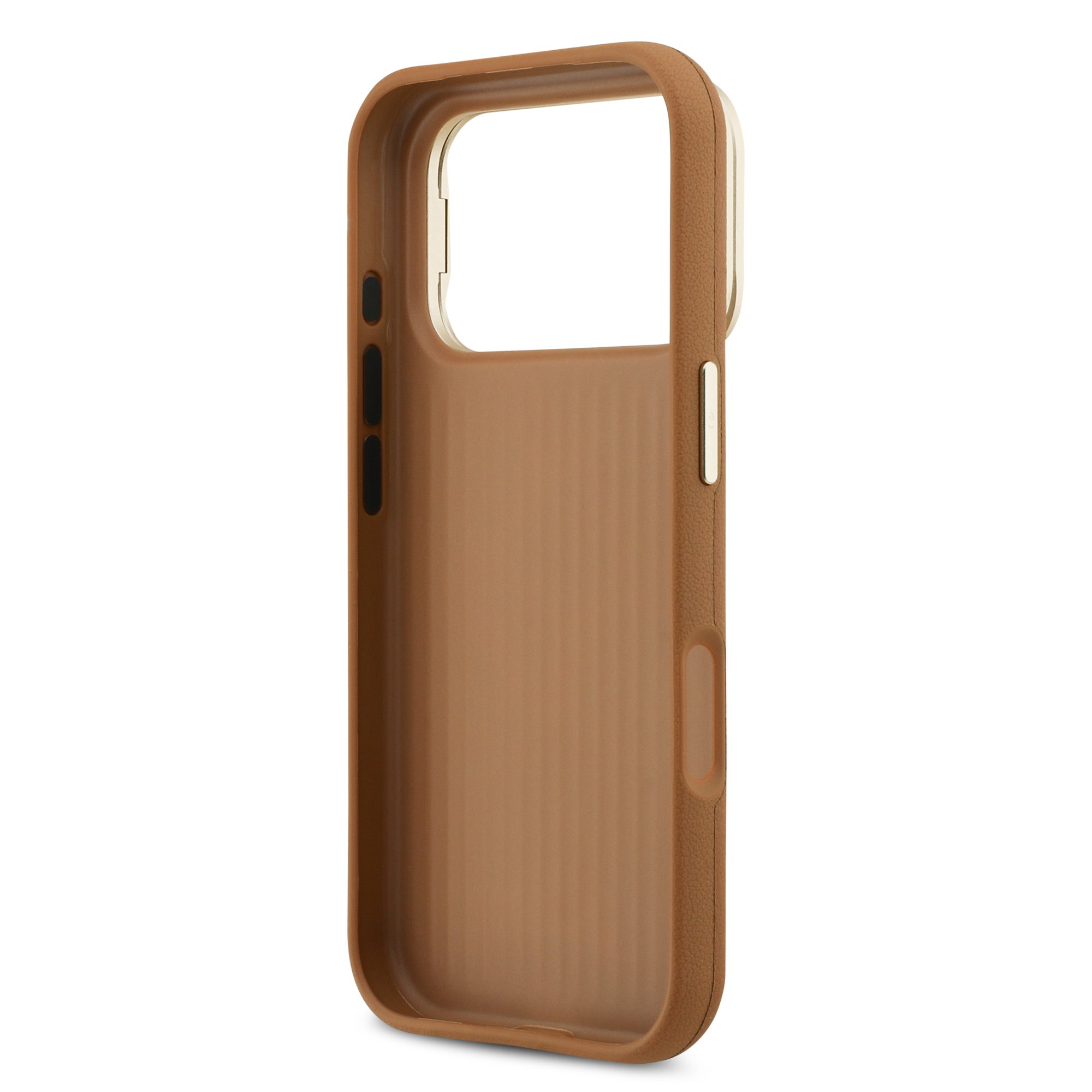 GUESS Калъф Apple iPhone 17 Pro Max, PU Grained 4G Logo Stand Camera Frame, кафяв - GUHCP17XPCS4GSW – снимка 6