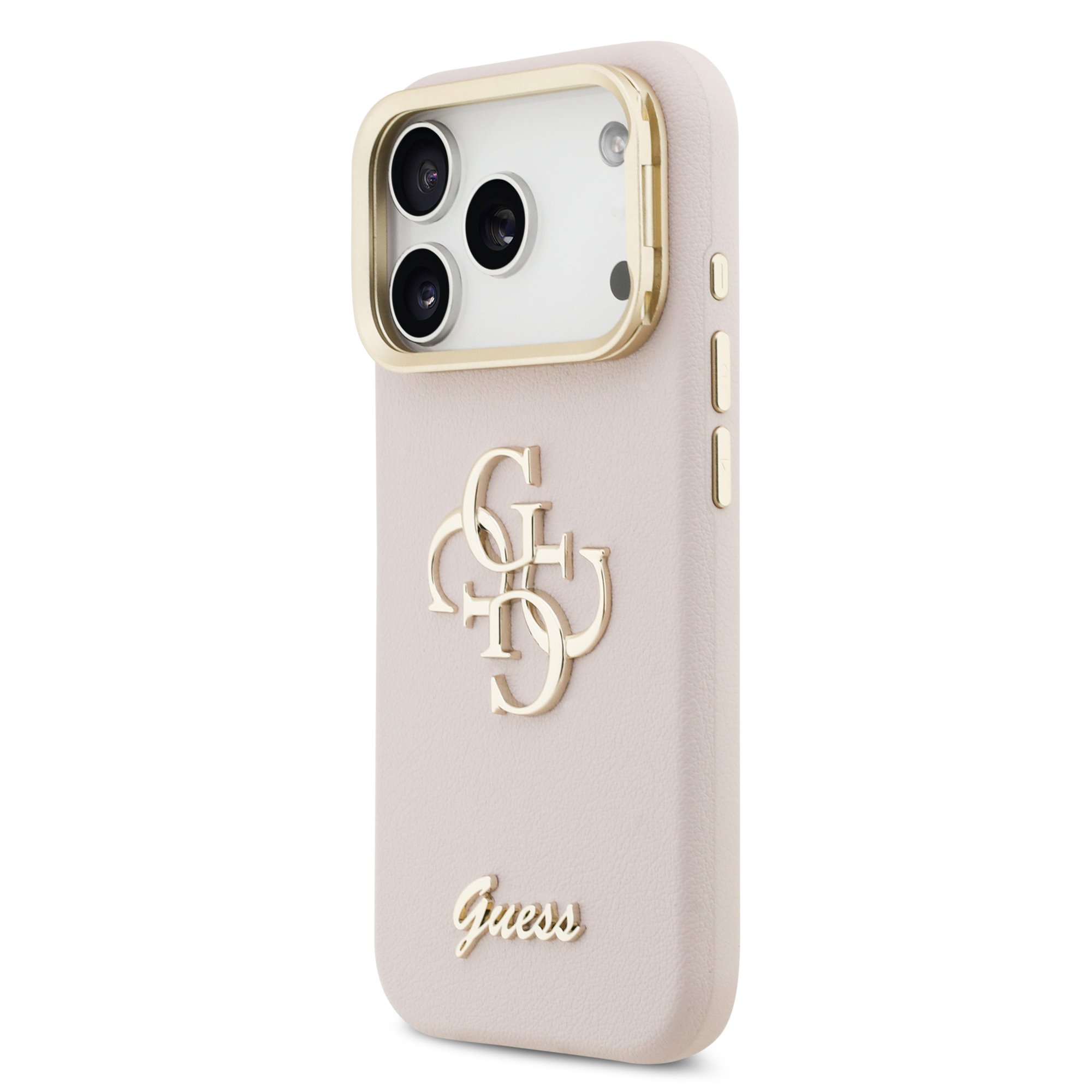 GUESS Калъф Apple iPhone 17 Pro Max, PU Grained 4G Logo Stand Camera Frame, розов - GUHCP17XPCS4GSP – снимка 2