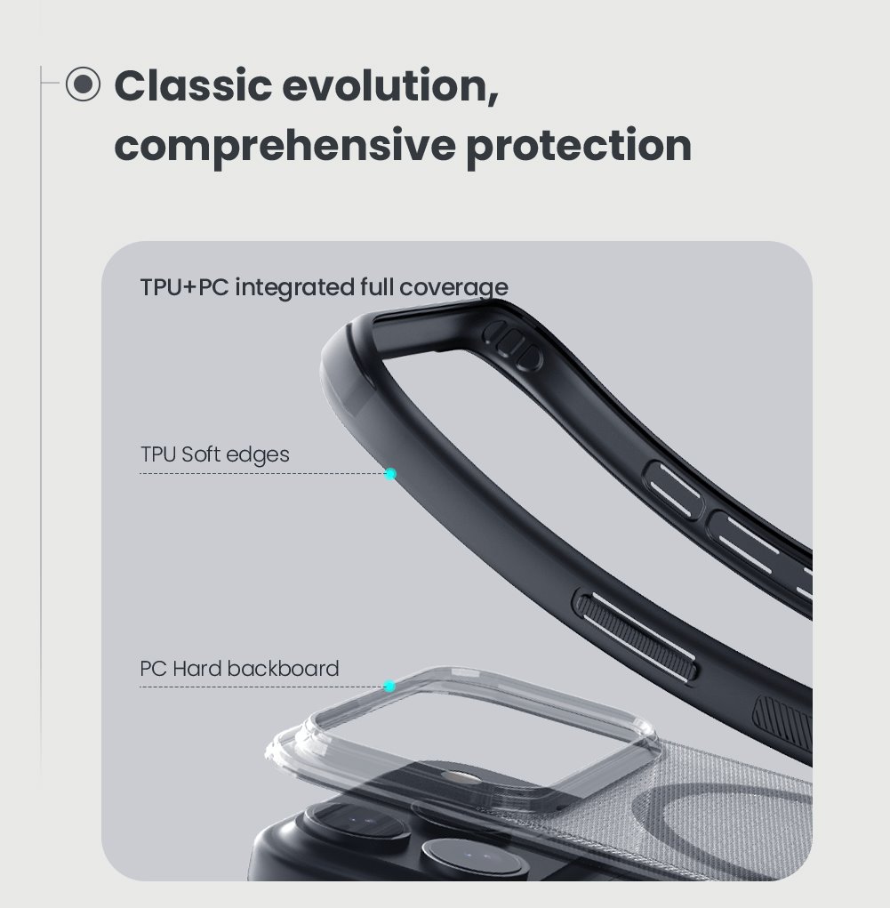 NILLKIN Калъф Apple iPhone 17 Pro Max, Super Frosted Shield MagSafe /прозрачно черен/ – снимка 6