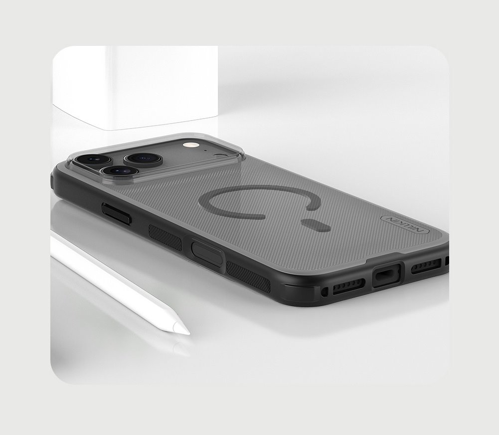 NILLKIN Калъф Apple iPhone 17 Pro Max, Super Frosted Shield MagSafe /прозрачно черен/ – снимка 8