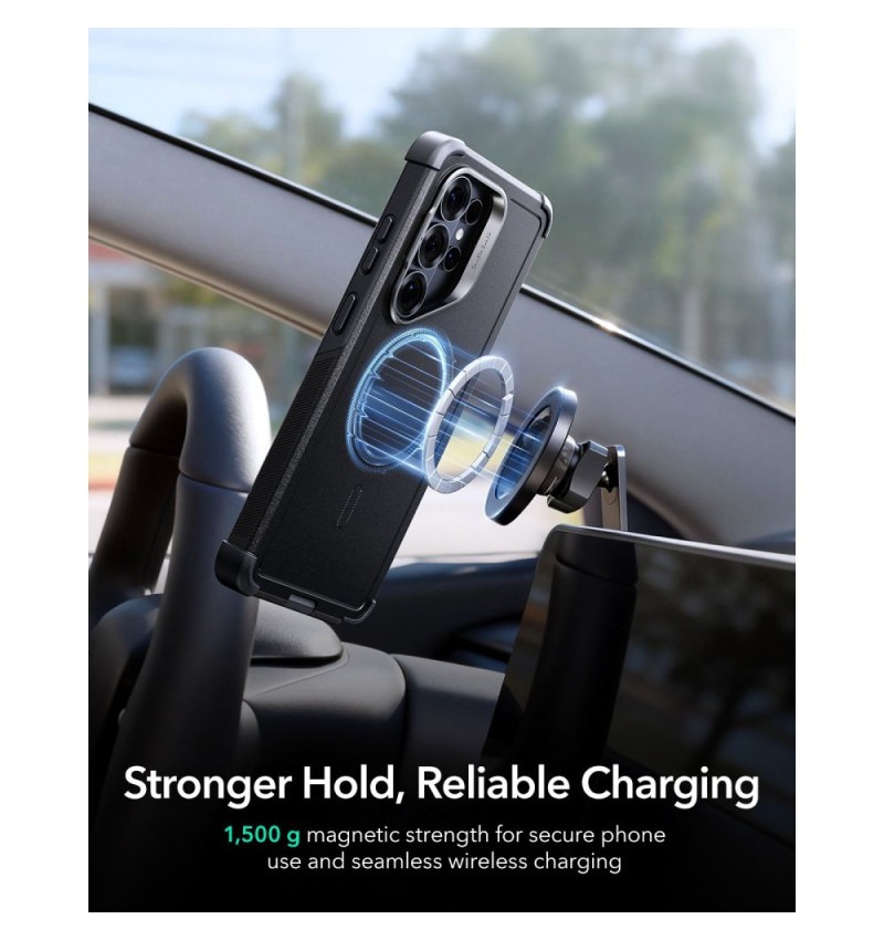 ESR Калъф Cyber Tough Armor със стойка, Samsung S26 Ultra, MagSafe /черен/ – снимка 3