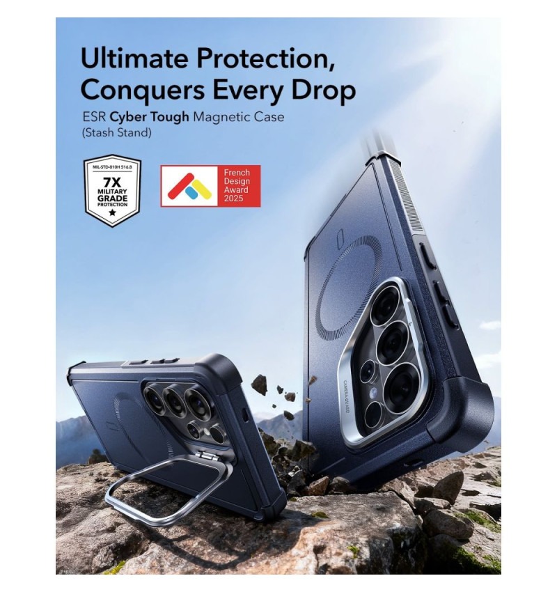 ESR Калъф Cyber Tough Armor със стойка, Samsung S26 Ultra, MagSafe /черен/ – снимка 6