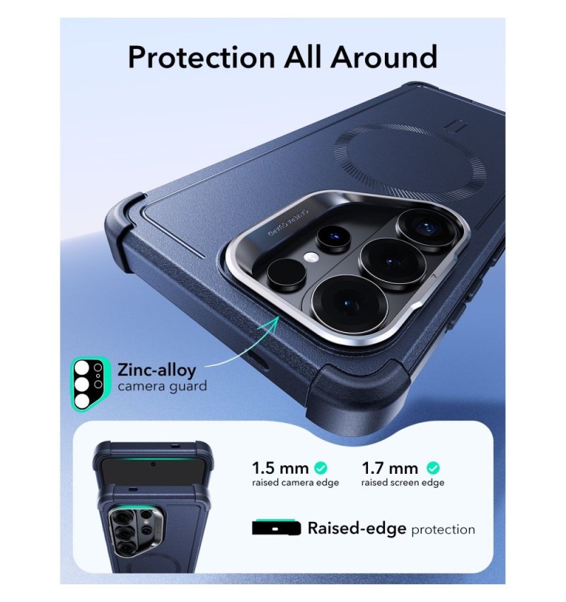 ESR Калъф Cyber Tough Armor със стойка, Samsung S26 Ultra, MagSafe /черен/ – снимка 7