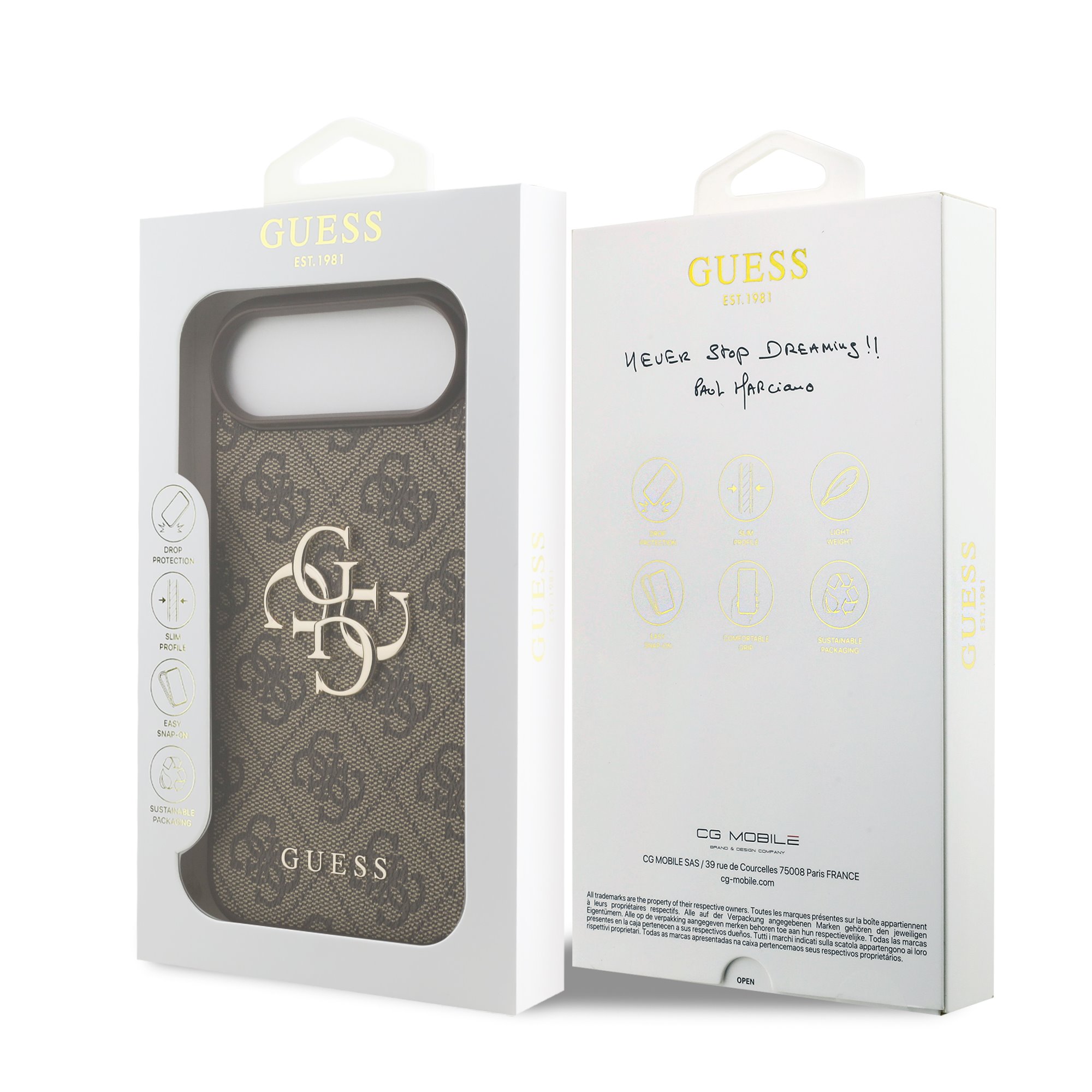 GUESS Калъф Apple iPhone 17 Air, PU 4G Metal Logo, /кафяв/ - GUHCP17M4GMGBR – снимка 7