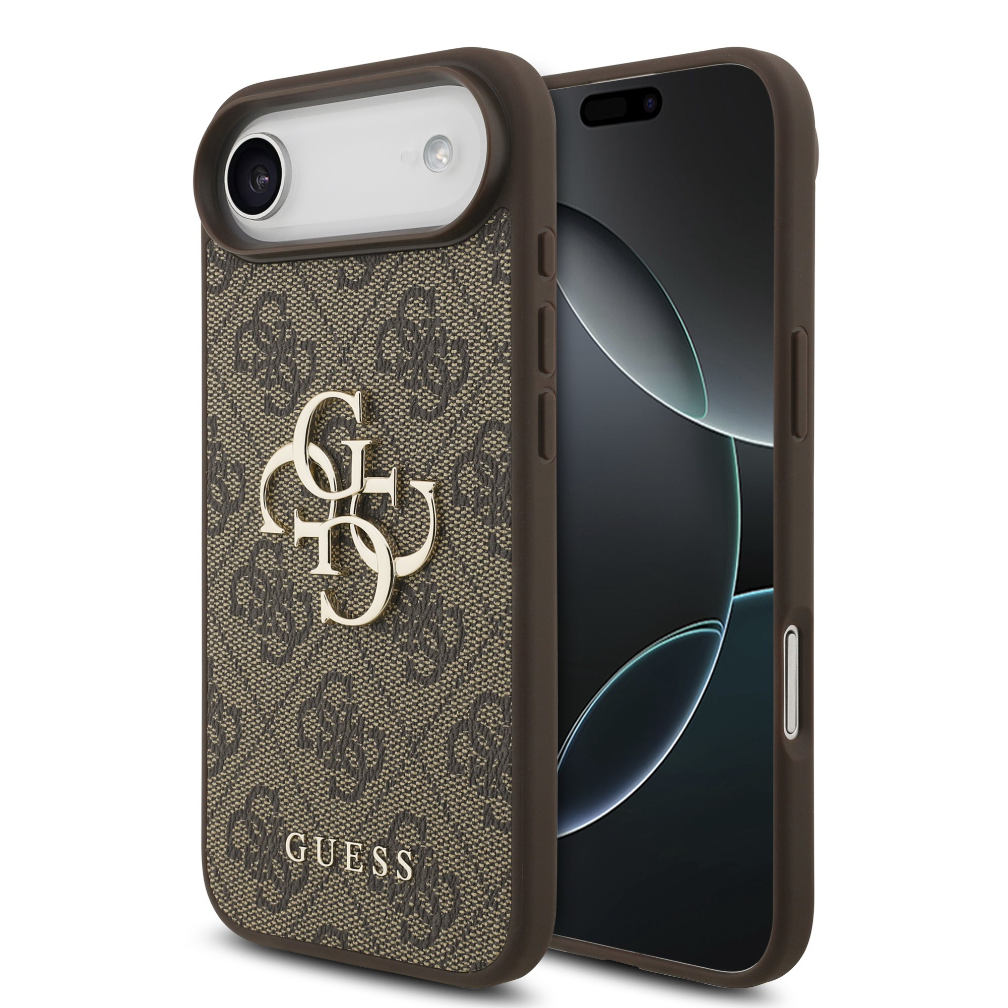 GUESS Калъф Apple iPhone 17 Air, PU 4G Metal Logo, /кафяв/ - GUHCP17M4GMGBR