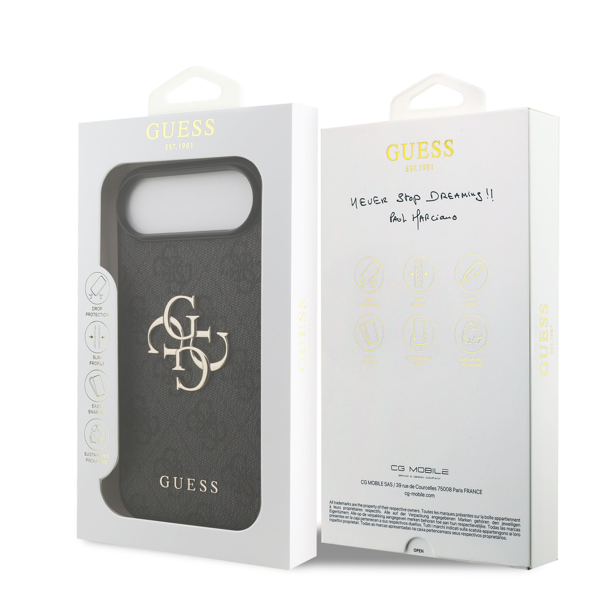 GUESS Калъф Apple iPhone 17 Air, PU 4G Metal Logo, /сив/ - GUHCP17M4GMGGR – снимка 7