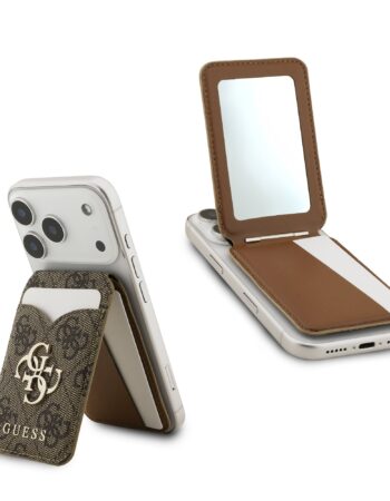 GUESS калъф за карти PU 4G Mirror MagSafe, /кафяв/ - GUWMSMIP4GW