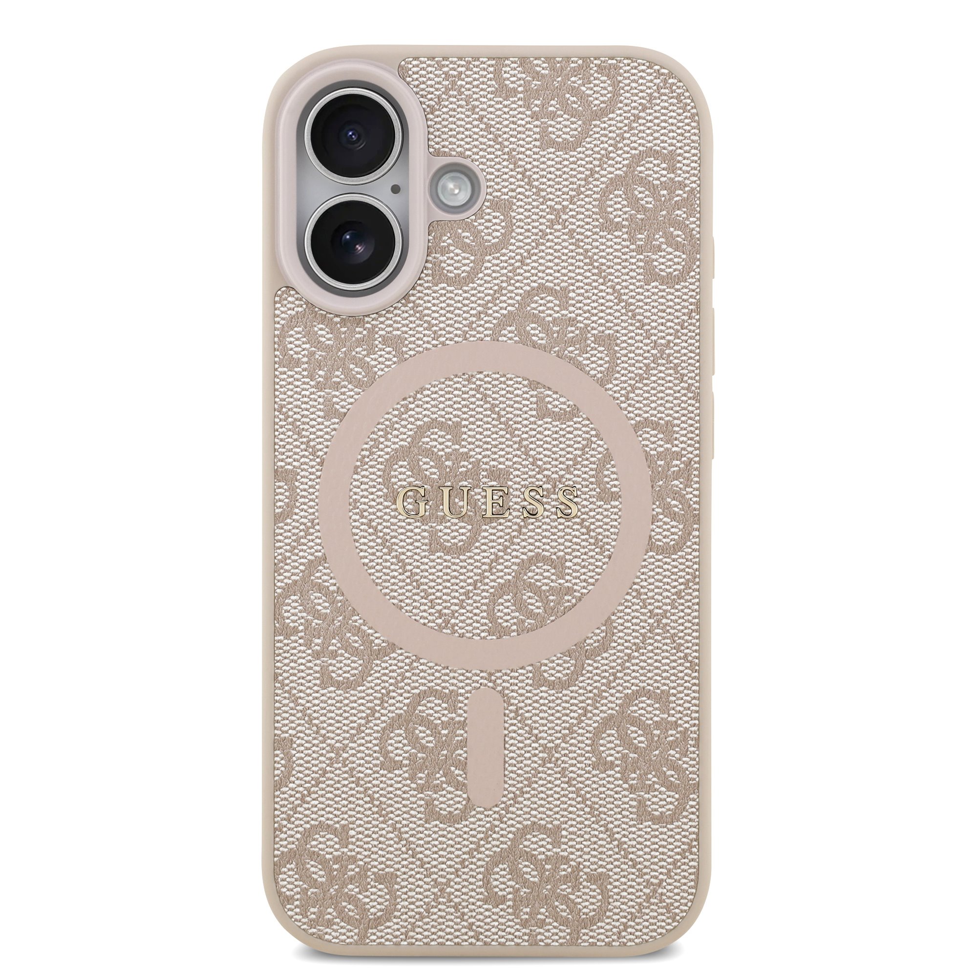GUESS Калъф Apple iPhone 17, PU Leather 4G Colored Ring MagSafe, /розов/ - GUHMP17SG4GFRP – снимка 3