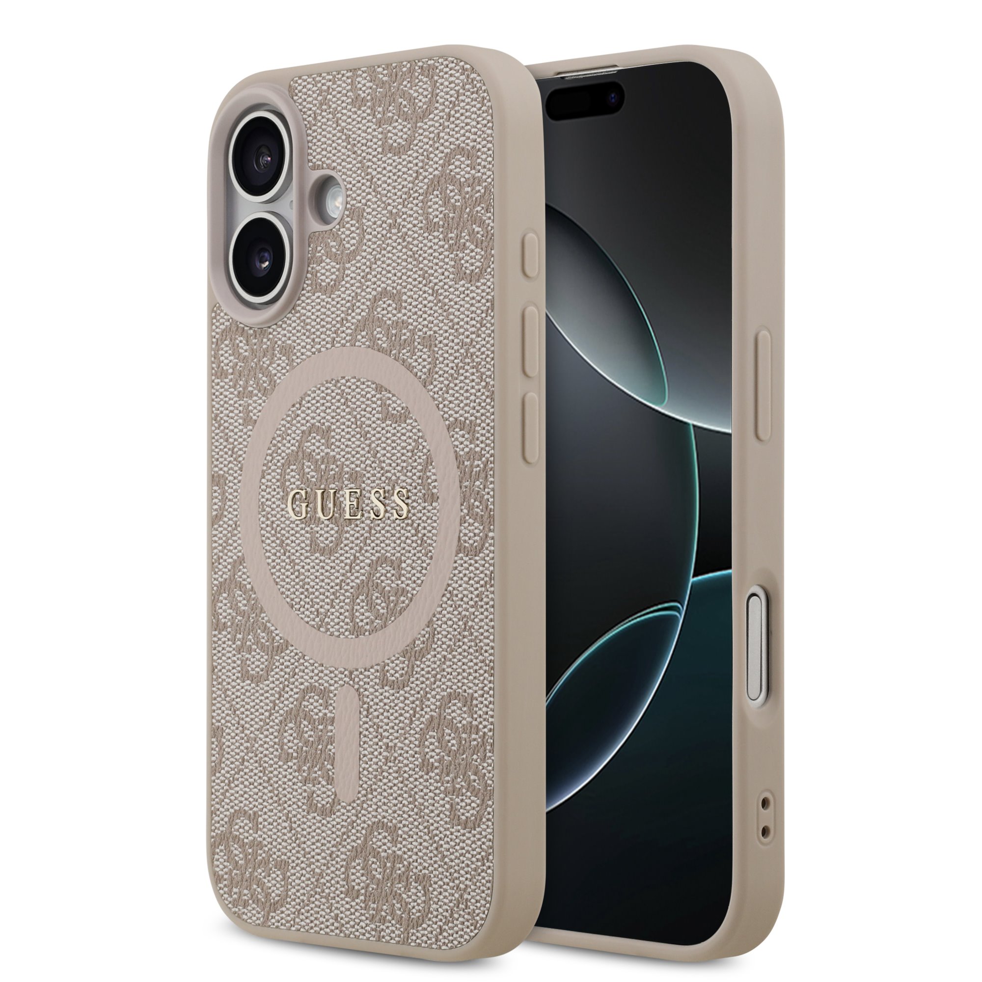 GUESS Калъф Apple iPhone 17, PU Leather 4G Colored Ring MagSafe, /розов/ - GUHMP17SG4GFRP
