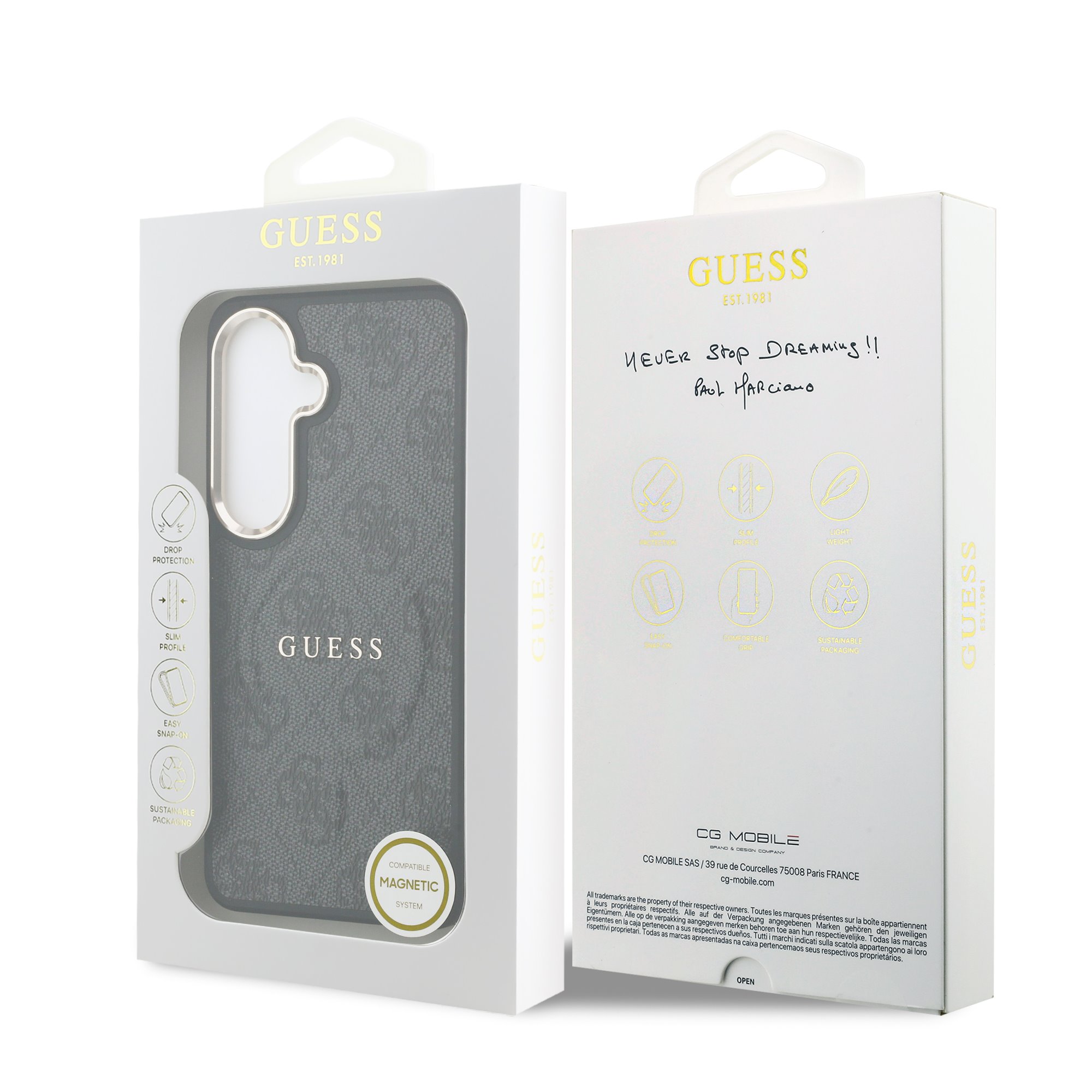 GUESS Калъф Samsung S26, PU Leather 4G Gold Frame MagSafe /черен/ - GUHMS26SP4MSEGCK – снимка 7