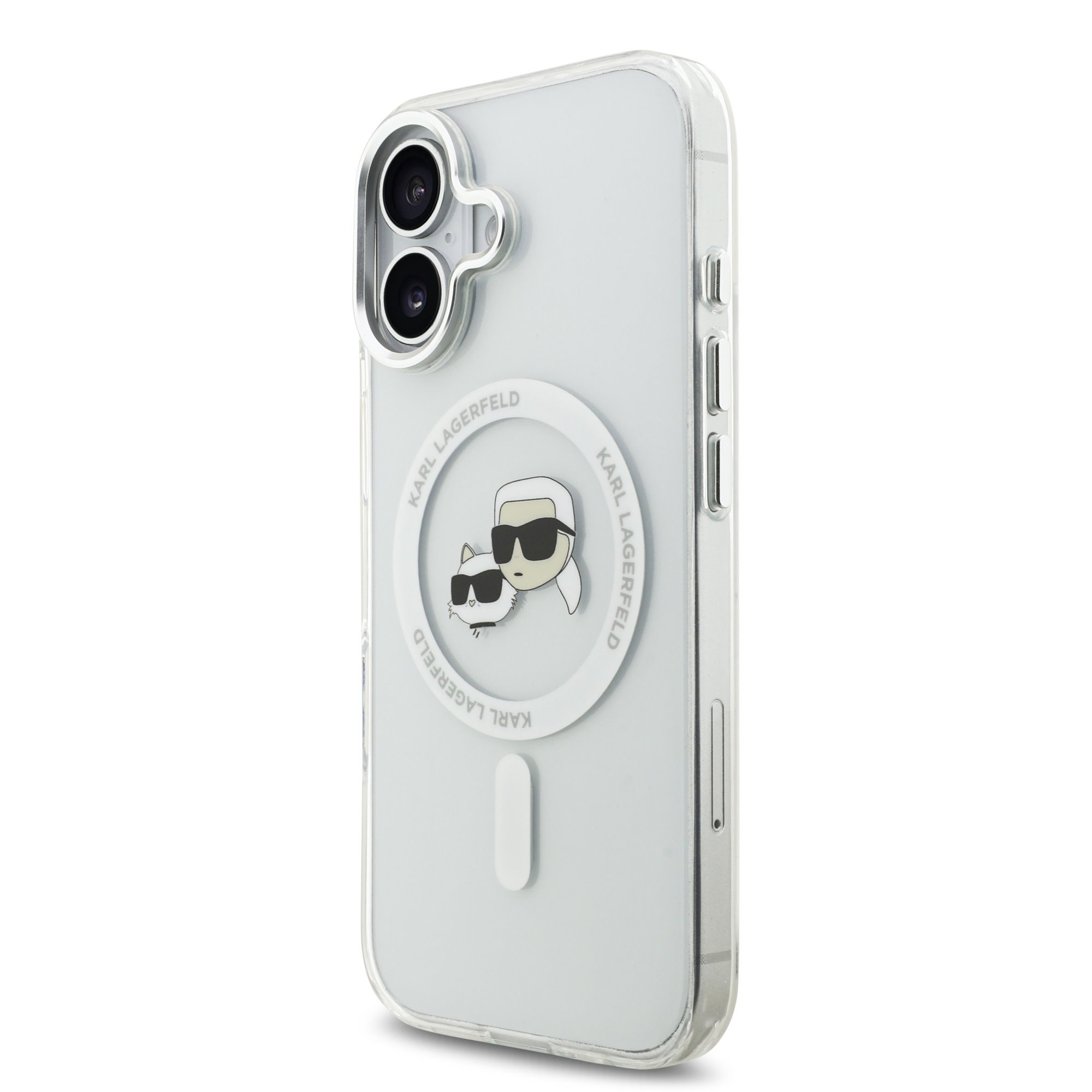 Karl Lagerfeld Калъф Apple iPhone 17 Air, IML K/C Heads Metal Frame MagSafe /прозрачен/ - KLHMP17MHLSKCH – снимка 2