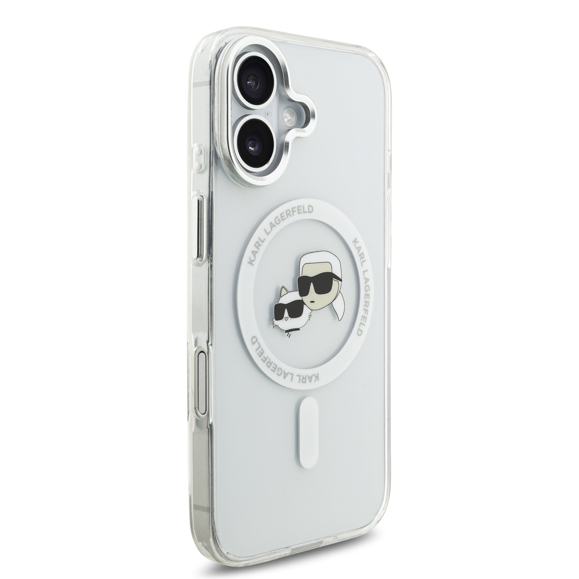 Karl Lagerfeld Калъф Apple iPhone 17 Air, IML K/C Heads Metal Frame MagSafe /прозрачен/ - KLHMP17MHLSKCH – снимка 4