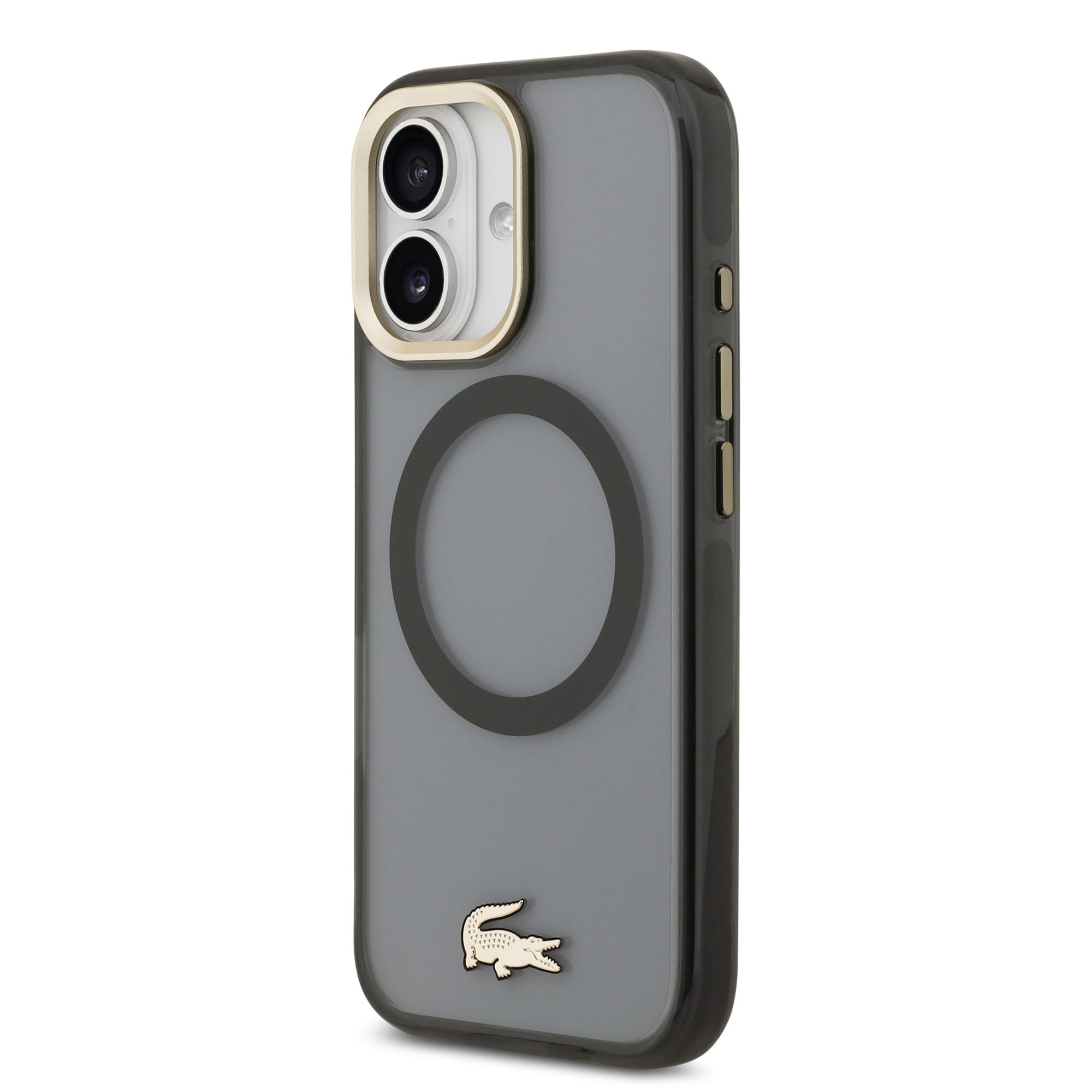 LACOSTE Калъф Apple iPhone 17, PC/TPU Frosted Finish Gold Logo MagSafe /черен/ - LCHMP17SUFWAK – снимка 2